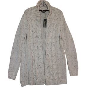 Natural Reflections NWT Women's‎ Pristine Cable Knit Open Front Cardigan Size XL
